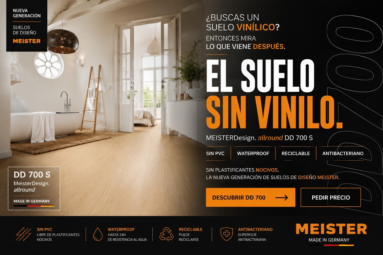 MEISTERDesign allround DD 700 S, suelo de diseño sin PVC en MEISTER Cádiz